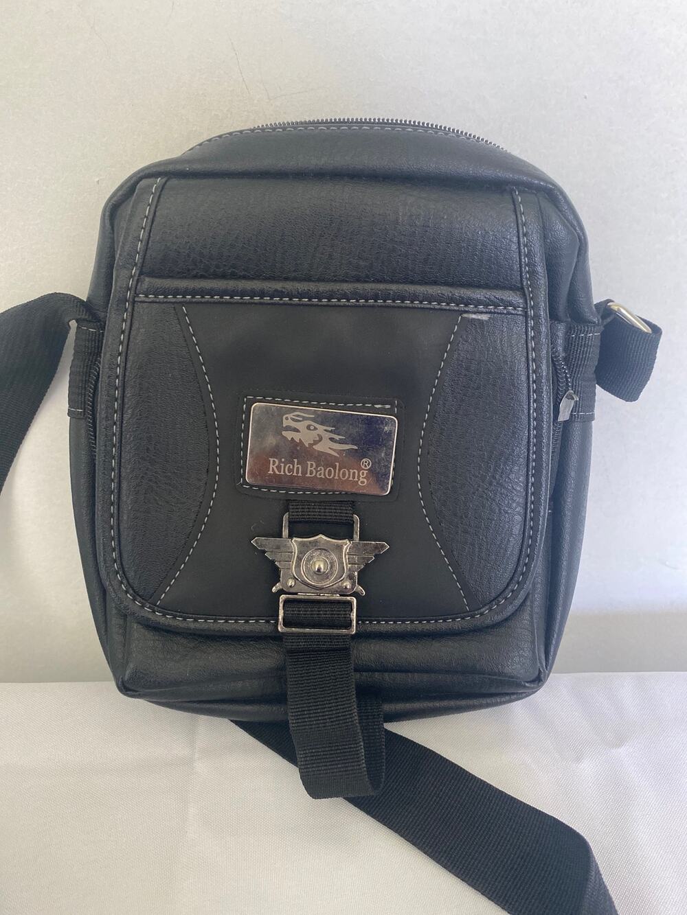 Rich Baolong Black Leather Bag.